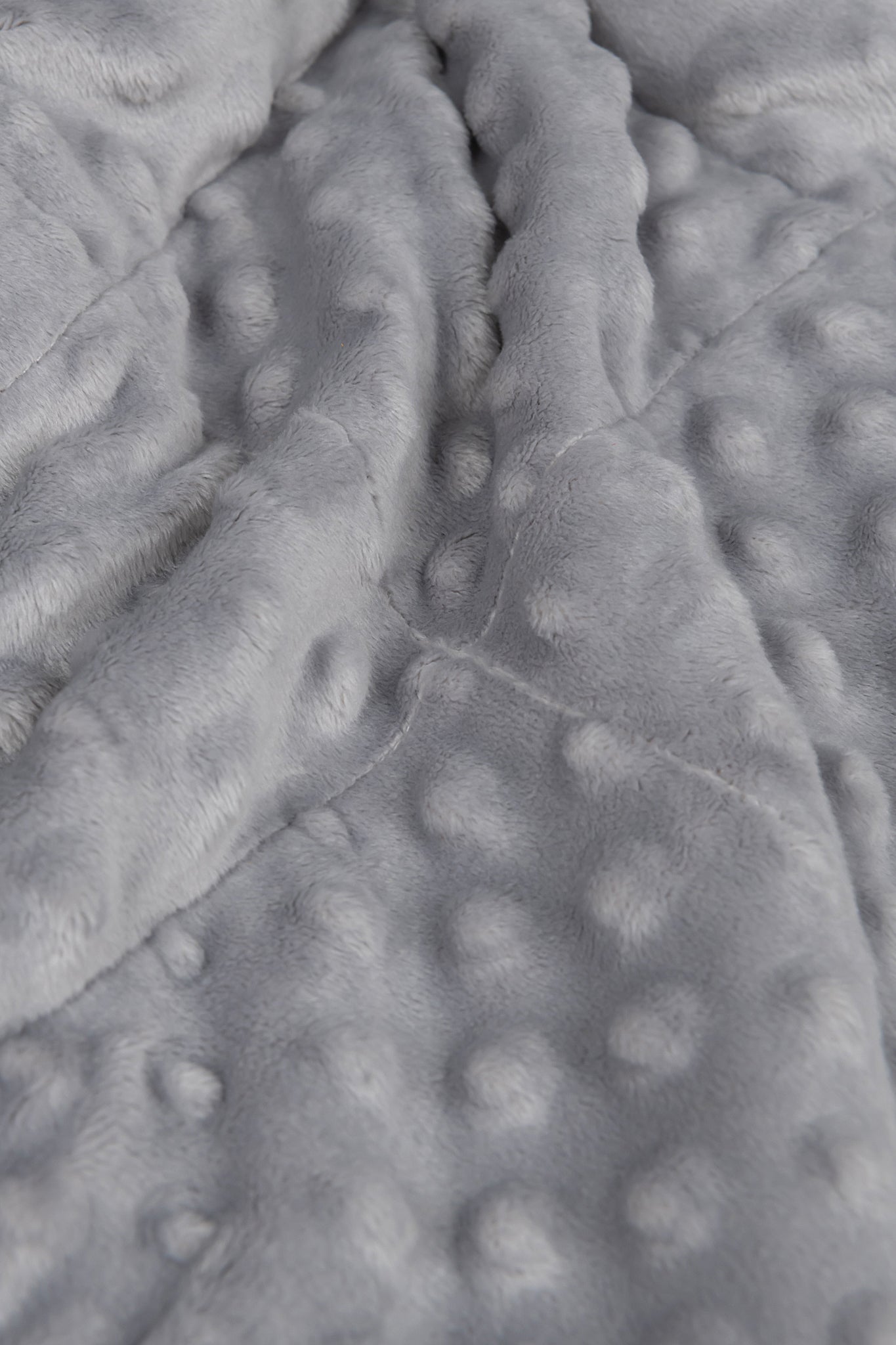 light grey minky top weighted blanket