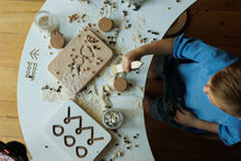 Load image into Gallery viewer, a boy playing good wood preschool wooden board