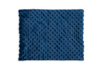 MANDALA WEIGHTED BLANKET plush side in navy colour