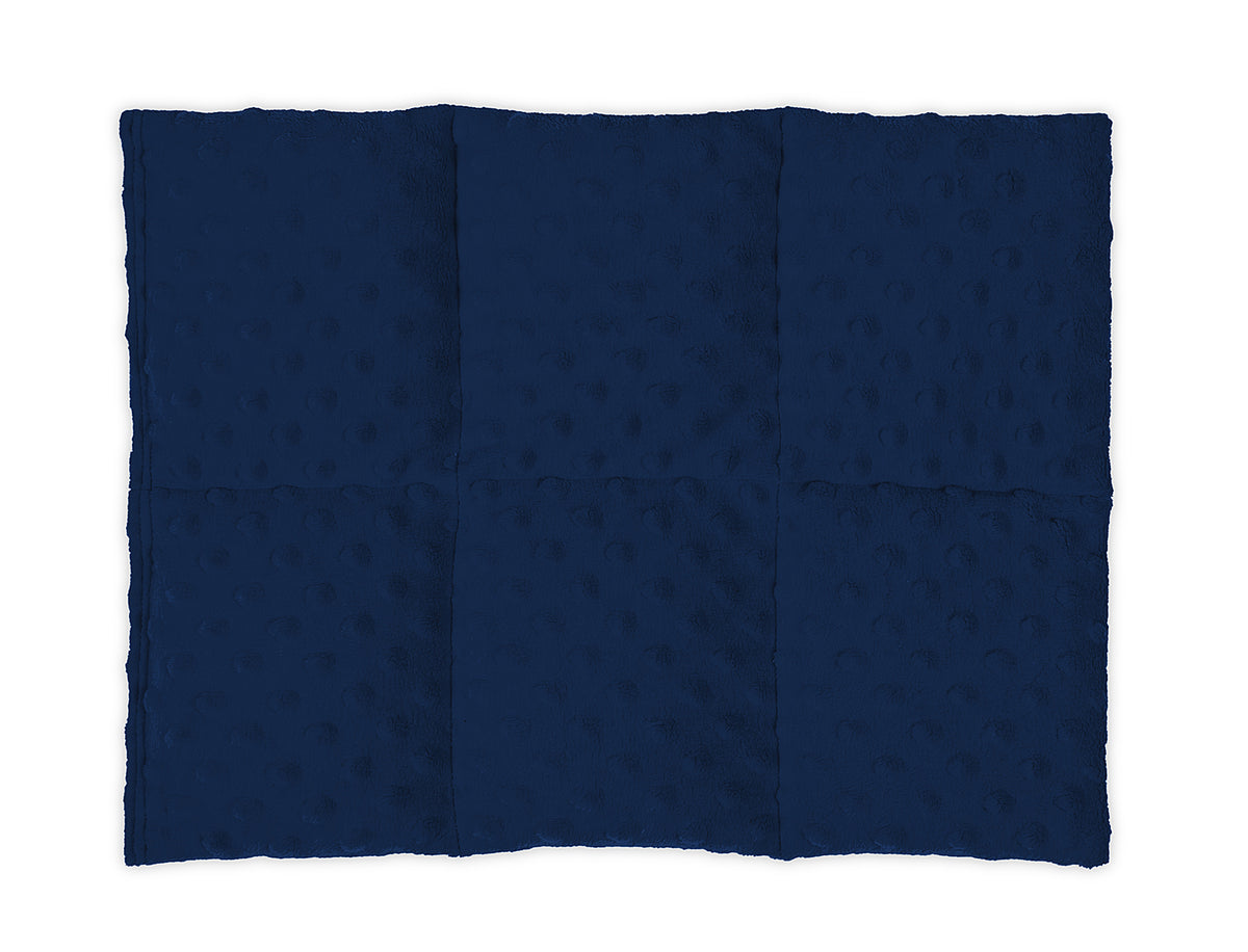 Plush Comfort Weighted Lap Pad navy plush side