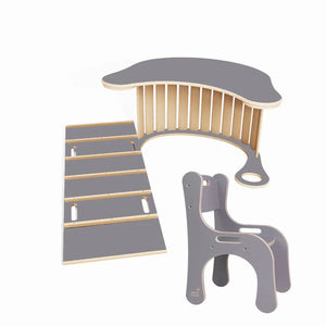 ENGEERING'S SET(ROCKER+LADDER+TABLE TOP+ERGONOMIC CHAIR)- GOOD WOOD