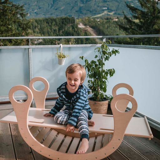 WOODEN ROCKER WITH A LADDER- GOOD WOOD