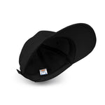 inside of black weighted sensory calm cap