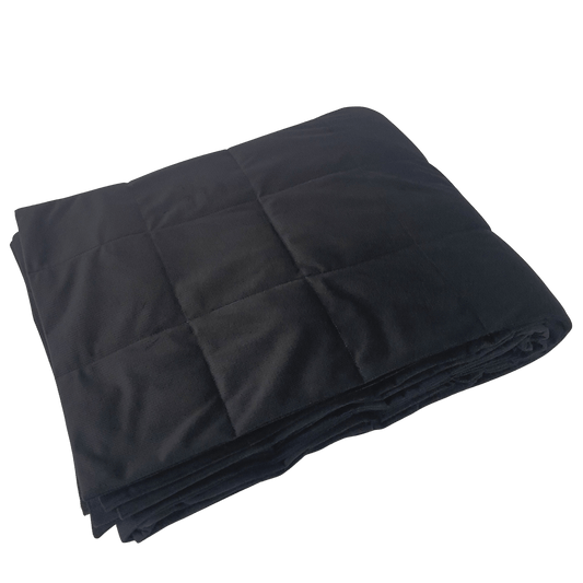 BLACK COTTON WEIGHTED BLANKET