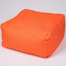 Load image into Gallery viewer, ORANGE COTTON SQUARE POUFS | SENSORY OWL