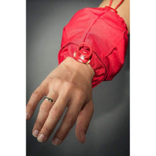 Load image into Gallery viewer, Human hand dressed in red Cotton Wrist Weights - Sensory Owl